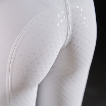 Pantalon slim fit femme Equestro Ridertechnology full grip Blanc