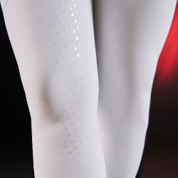 Pantalon slim fit femme Equestro Ridertechnology full grip Blanc