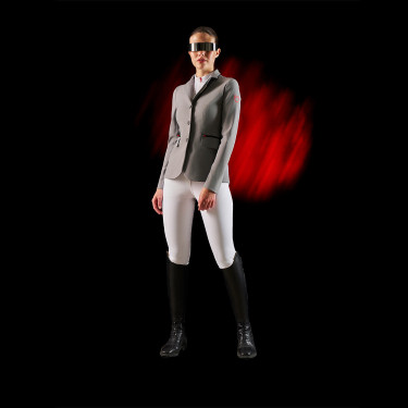 Pantalon slim fit femme Equestro Ridertechnology full grip Blanc