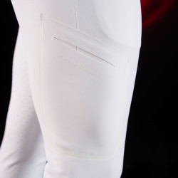 Pantalon Equestro slim fit homme Ridertechnology full grip Blanc