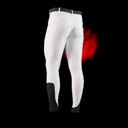 Pantalon Equestro slim fit homme Ridertechnology avec coutures thermosoudée Blanc
