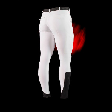 Equestro slim fit herenbroek Ridertechnology met thermogesealde naden Wit