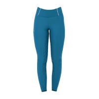 Legging femme avec doublure en polaire Equestro Bleu corail