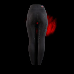 Legging Equestro dames met hoge taille Ridertechnology full grip Zwart