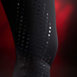 Legging Equestro taille haute femme Ridertechnology full grip Noir
