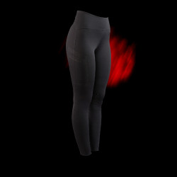 Legging Equestro dames met hoge taille Ridertechnology full grip Zwart