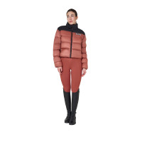 Doudoune courte femme en tissu stretch Equestro Scooter Beige