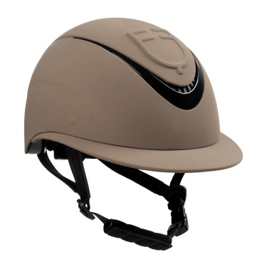 Casque femme avec large visière et logo en relief Equestro Walnut Marron Casque femme avec large visière et logo en relief Equestro Walnut Marron