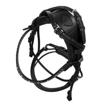 Bridon Damigella en cuir de veau Acavallo Noir / noir