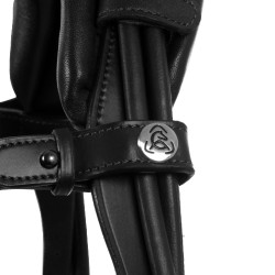 Bridon Damigella en cuir de veau Acavallo Noir / noir