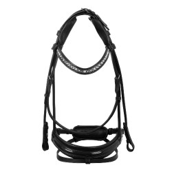 Bridon Damigella en cuir de veau Acavallo Noir / noir