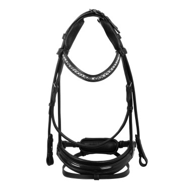 Bridon Damigella en cuir de veau Acavallo Noir / noir