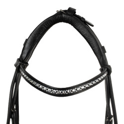 Bridon Dalila en cuir de veau Acavallo Noir / blanc