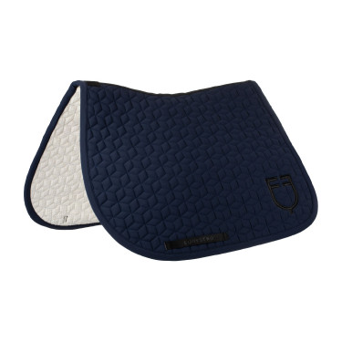 Tapis de selle de saut en matelassage cubique Equestro Marine blazer Bleu marine Tapis de selle de saut en matelassage cubique Equestro Marine blazer Bleu marine