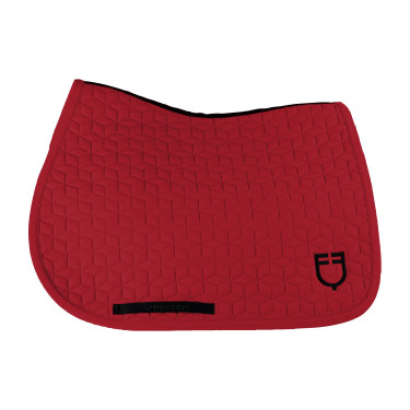 Tapis de selle de saut en matelassage cubique Equestro Scooter Beige