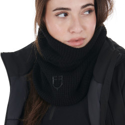 Tour de cou en laine unisexe Equestro Noir