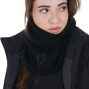 Tour de cou en laine unisexe Equestro Noir