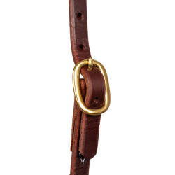 Têtière avec oreille slip et boucle unique de 5/8" Platinum Pro Huile foncé Marron Têtière avec oreille slip et boucle unique de 5/8" Platinum Pro Huile foncé Marron