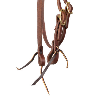 Têtière avec bandeau à boucle unique de 5/8" Platinum Pro Huile foncé Marron