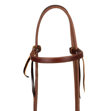 Têtière avec bandeau à boucle unique de 5/8" Platinum Pro Huile foncé Marron