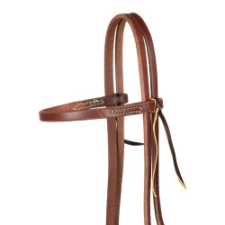 Têtière avec bandeau à boucle unique de 5/8" Platinum Pro Huile foncé Marron