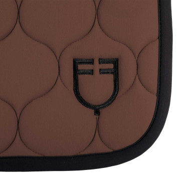 Tapis de saut en tissu technique matelassé Equestro Marron Tapis de saut en tissu technique matelassé Equestro Marron