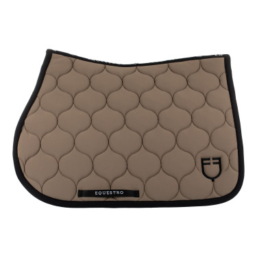 Tapis de saut en tissu technique matelassé Equestro Walnut Marron
