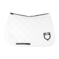 Tapis de saut en tissu technique matelassé Equestro Blanc Tapis de saut en tissu technique matelassé Equestro Blanc