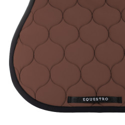 Tapis de saut en tissu technique matelassé Equestro Marron Tapis de saut en tissu technique matelassé Equestro Marron