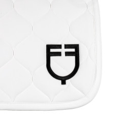 Tapis de saut en tissu technique matelassé Equestro Blanc Tapis de saut en tissu technique matelassé Equestro Blanc