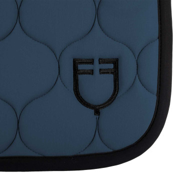 Tapis de saut en tissu technique matelassé Equestro Bering sea Bleu