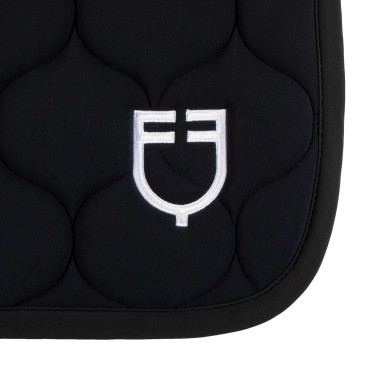 Tapis de saut en tissu technique matelassé Equestro Noir