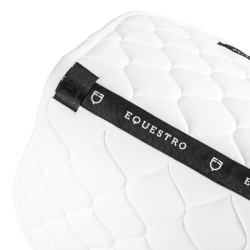 Tapis de saut en tissu technique matelassé Equestro Blanc Tapis de saut en tissu technique matelassé Equestro Blanc