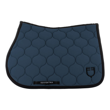 Tapis de saut en tissu technique matelassé Equestro Bering sea Bleu