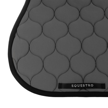 Tapis de saut en tissu technique matelassé Equestro Asphalt Gris