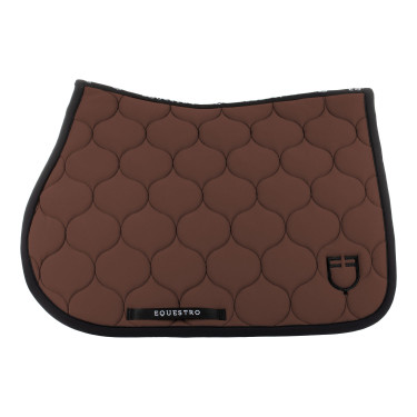 Tapis de saut en tissu technique matelassé Equestro Marron Tapis de saut en tissu technique matelassé Equestro Marron
