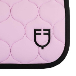Tapis de saut en tissu technique matelassé Equestro Bouquet d'orchidée Rose