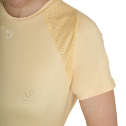 Dames slim fit trainingsshirt techniek Equestro Zon Oranje