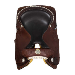 Selle Pool’s afwerking in rawhide 9002 Bruin