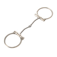 Mors en acier inoxydable avec bouche tordue en fil d'acier inoxydable fin Pool's