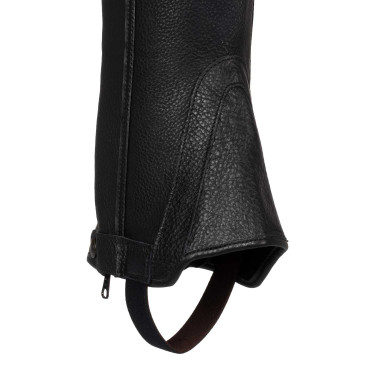 Mini chaps GP cuir stretch Acavallo Noir Mini chaps GP cuir stretch Acavallo Noir