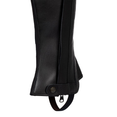 Mini chaps GP cuir stretch Acavallo Noir Mini chaps GP cuir stretch Acavallo Noir
