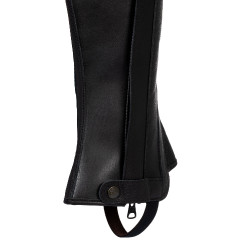 Mini chaps GP stretch leer Acavallo Zwart