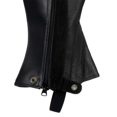 Mini chaps GP cuir stretch Acavallo Noir Mini chaps GP cuir stretch Acavallo Noir