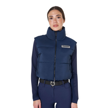 Kort damesvest met ritssluiting Equestro Marineblazer Marineblauw