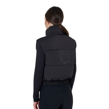 Gilet court zippé femme Equestro Noir