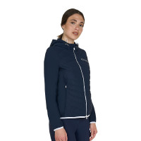 Doudoune femme en mélange technique Equestro Marine blazer Bleu marine