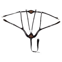 Collier de chasse anatomique 5 points Acavallo Marron foncé