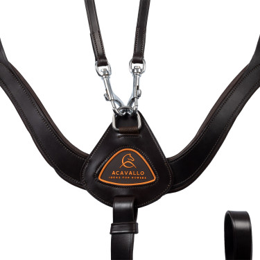 Collier de chasse anatomique 5 points Acavallo Marron foncé Collier de chasse anatomique 5 points Acavallo Marron foncé