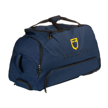 Trolleytas met geborduurd logo Equestro Marineblazer Marineblauw